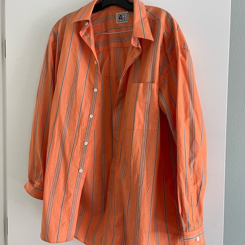 V2 Versace Orange Button up
